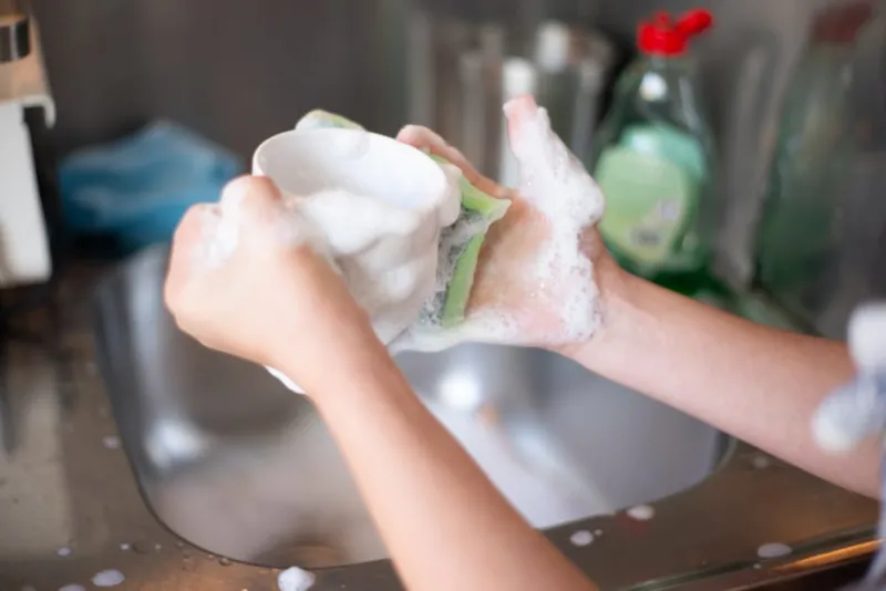 Spot Clean Stains With Dish Soap